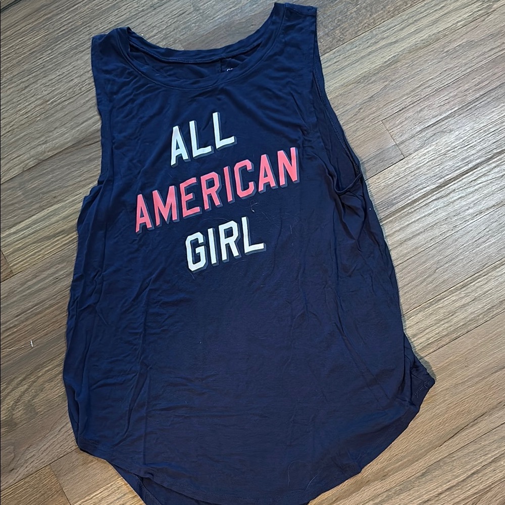 Grayson Threads Blue Muscle Tee Sleeveless Top size small
